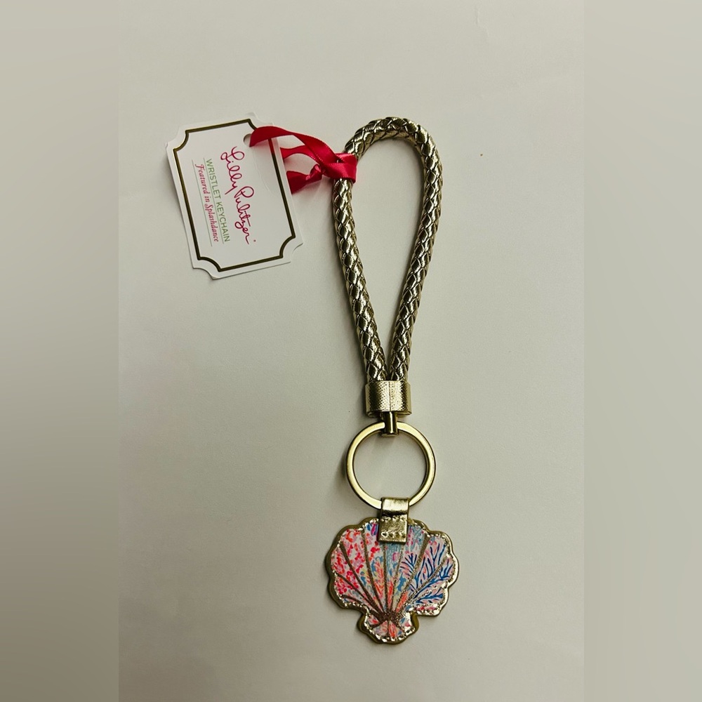 New Lilly Pulitzer Wristlet Keychain Seashell featured in Splashdance Summer - Picture 6 of 12